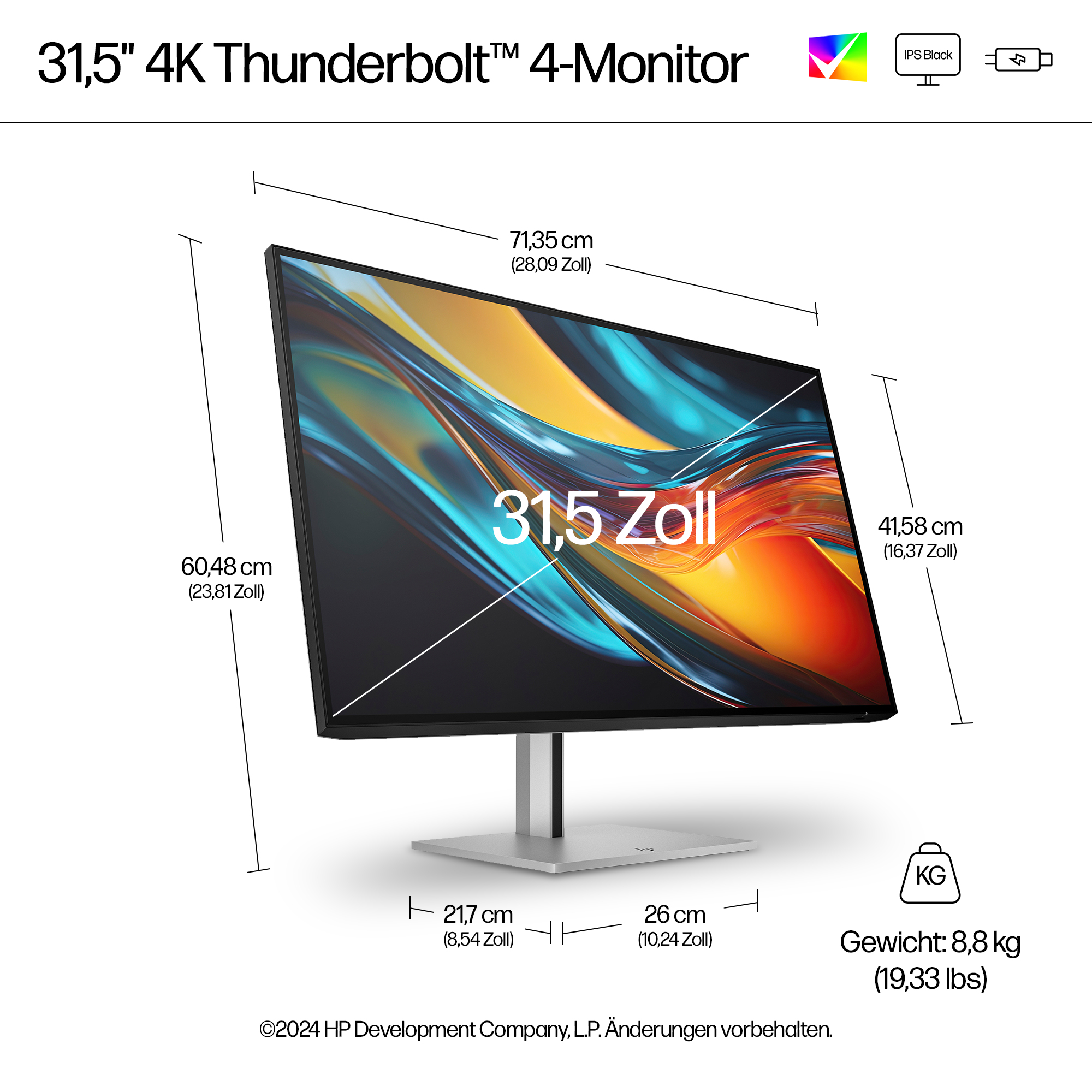 HP 732pk - 31,5" 4K Thunderbolt 4