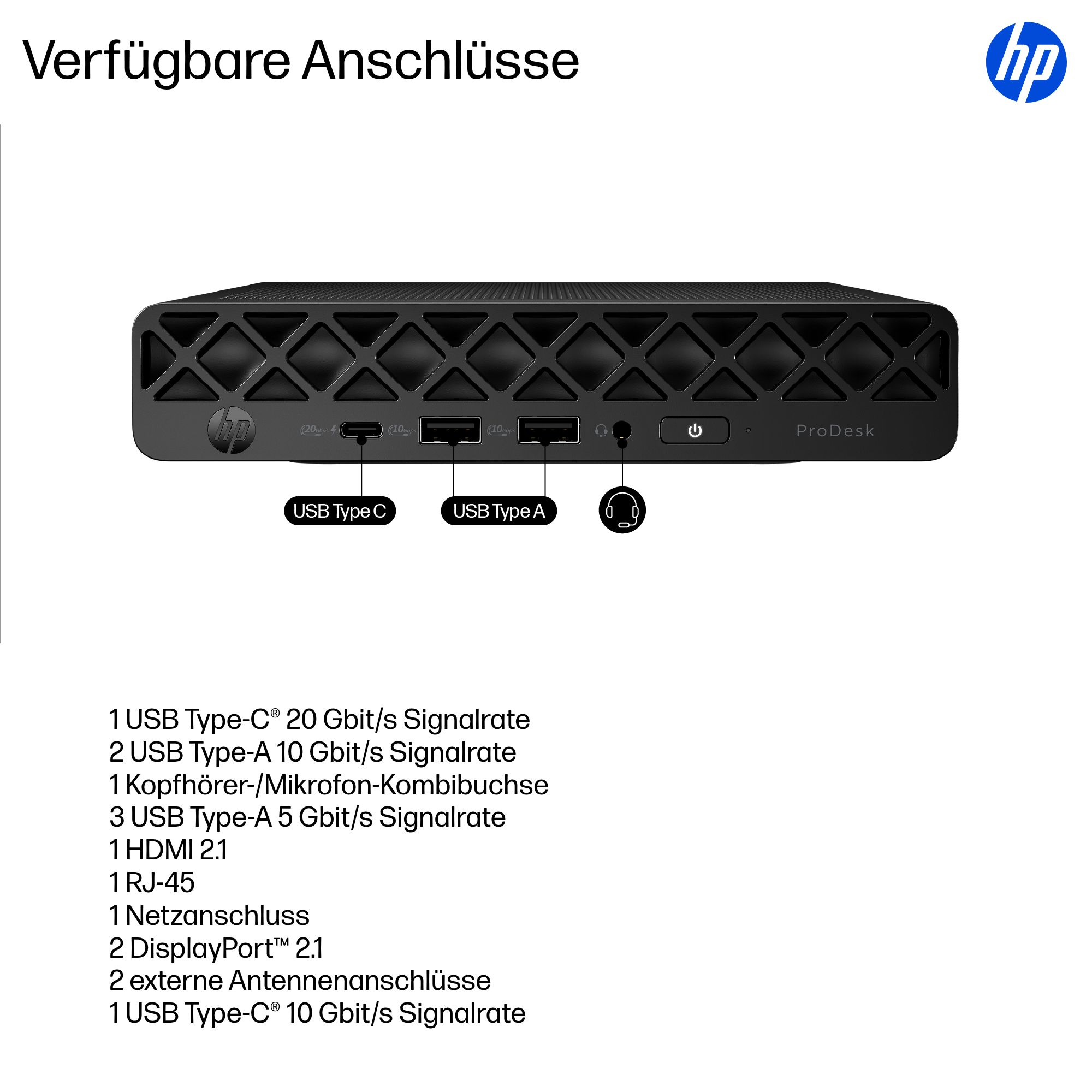 HP ProDesk 4 G1i - Mini / Core Ultra 5 235T / RAM 16 GB / SSD 512 GB